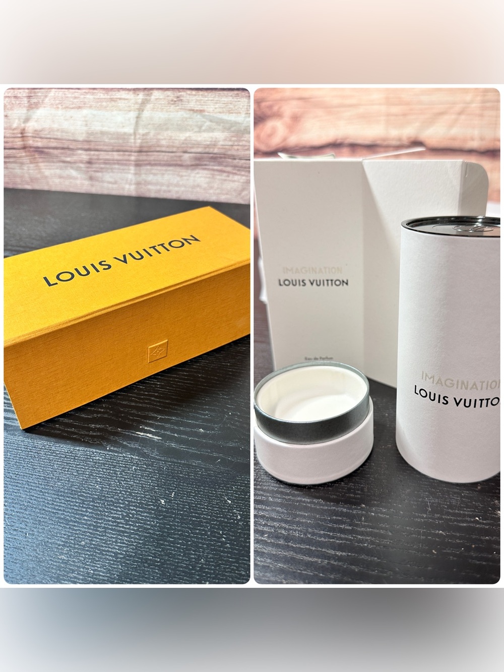 Louis Vuitton Magnetic Box, Envelope, perfume tube (10.5”x4.5”x4”) empty
